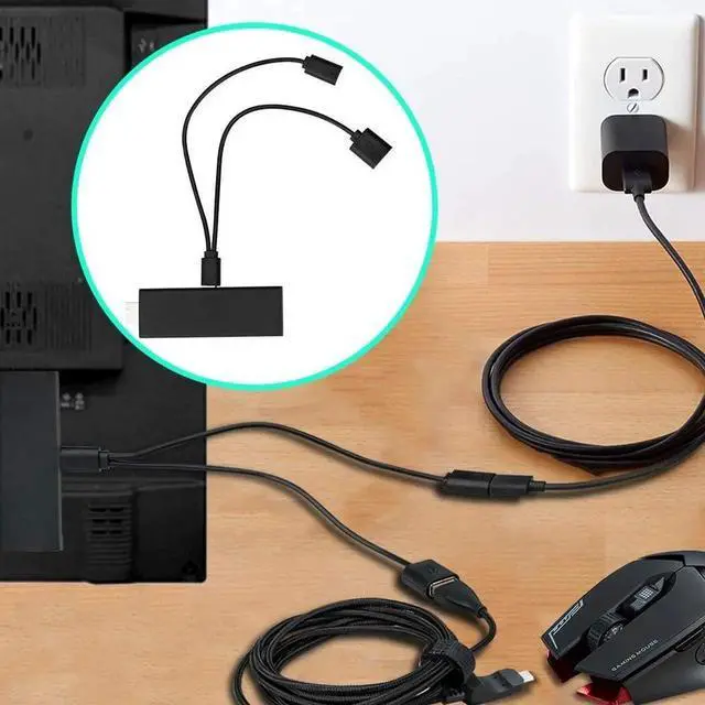 Alt view image 3 of 5 - JAENFONG Micro USB Host OTG Adapter Cable Micro USB to USB for Smart TV Compatible Keyboards Keyboards and Nintendo Switch SNES NES Classic (Modern)