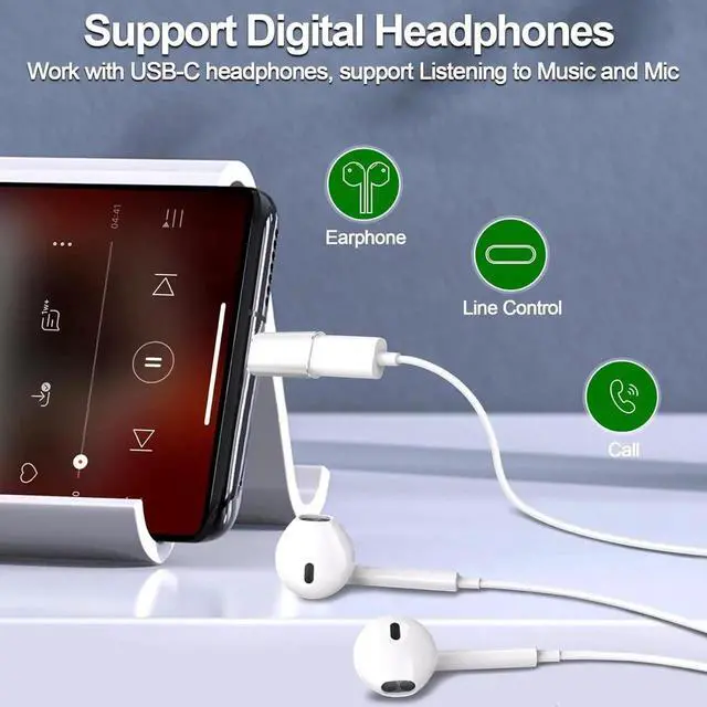 Alt view image 5 of 5 - ?????????? ???????????????? USB C to Lightning Adapter Support Audio/OTG Fast Charging&Data Transfer for iPhone 14 13 12 Pro Max/iPad Air/Airpods Nintendo Switch Headphones iOS iPhone 14 Accessories