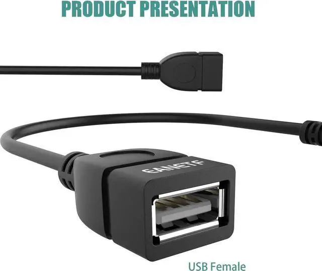 Alt view image 3 of 6 - JAENFONG USB to Aux Audio Adapter 2PCS 3.5mm Male to USB Female for Playing Music with U-Disk in Your Car orked only When Your CAR 3.5mm AUX Port Must has Audio decoding Function- No Power Supply