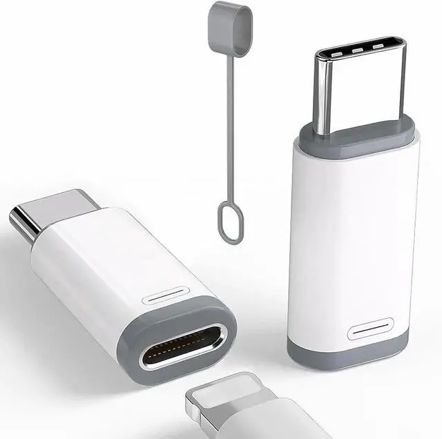 Main image of JAENFONG 2 Pack Lightning to USB C Adapter for iPhone 15/16/16 Pro Max/Plus S24 Support Charging & Data Transfer Type C Charger Connector Cable Lightning Female to USB C Male Adapter Not for Audio