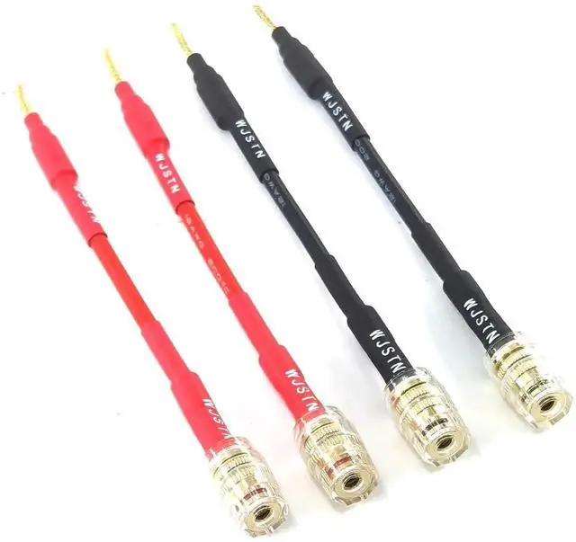 Alt view image 3 of 6 - JAENFONG Flex Pin Banana Plugs to 4mm Female Banana Jack Speaker Audio Adapter for Spring Loaded Terminals Amplifier Speaker Sound Systems 4Pack