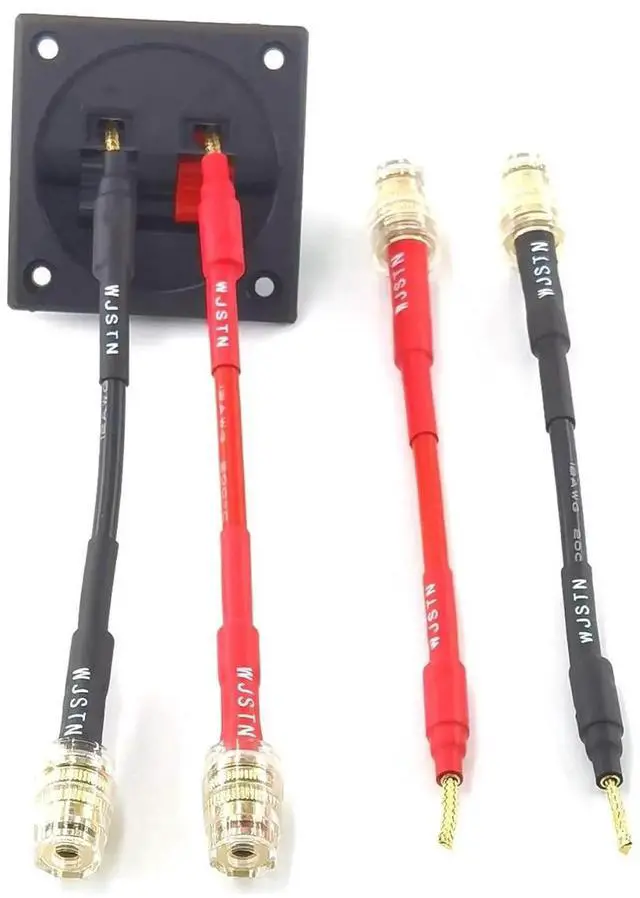 Alt view image 4 of 6 - JAENFONG Flex Pin Banana Plugs to 4mm Female Banana Jack Speaker Audio Adapter for Spring Loaded Terminals Amplifier Speaker Sound Systems 4Pack