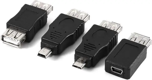 Alt view image 5 of 6 - JAENFONG OTG Adapter 2.0 USB Connector Types Converter 12Pcs Micro USB to USB Adapter Set Multiple Small USB Adapter Variety Black Phone Cable Converter for Data Transfer