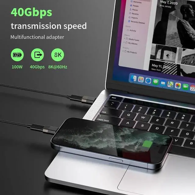 Alt view image 5 of 7 - JAENFONG 2 Pack USBC to USB C Adapters Zinc Alloy Adapters USBC Female to USB-C Male OTG Adapter Compatible with Galaxy/LG//Type-C Phones/Tablets and More Devices.