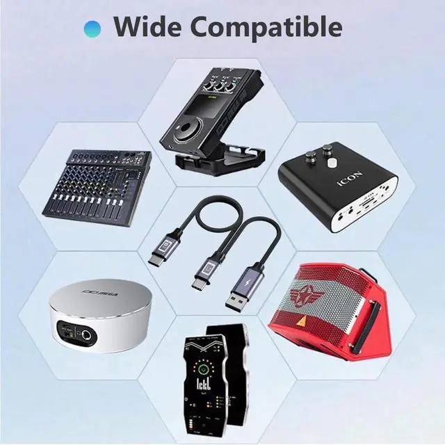 Alt view image 5 of 6 - USB C OTG Cable with Power 2 in 1 USB-C Male to USB A Y Charging Cord and Type-C Y Audio Splitter Cable Compatible with MacBook Pro iPhone 15 Sound Card for Live Streaming/Live Broadcast