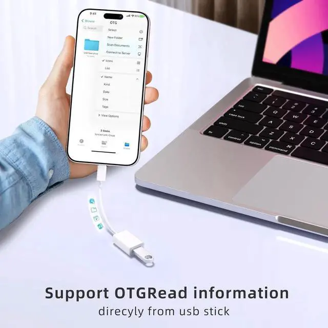 Alt view image 4 of 7 - JAENFONG USB C to USB 3.0 Adapter 2 Pack USB C Male to USB Female OTG Cable Thunderbolt3 to USB Adapter Compatible with MacBook Pro/Air iPhone 16 Pro Max/16 Plus/16/15 Galaxy S24/S23/S22/S21