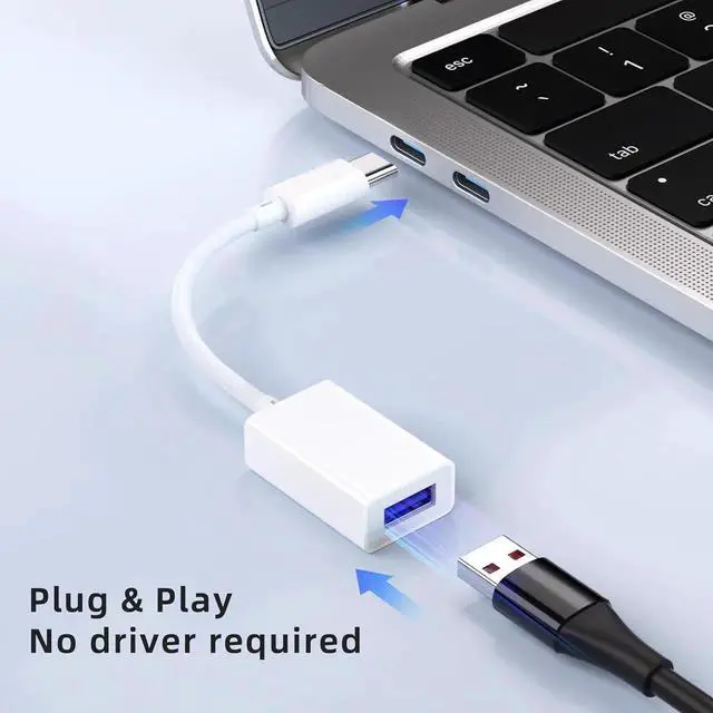 Alt view image 3 of 7 - JAENFONG USB C to USB 3.0 Adapter 2 Pack USB C Male to USB Female OTG Cable Thunderbolt3 to USB Adapter Compatible with MacBook Pro/Air iPhone 16 Pro Max/16 Plus/16/15 Galaxy S24/S23/S22/S21