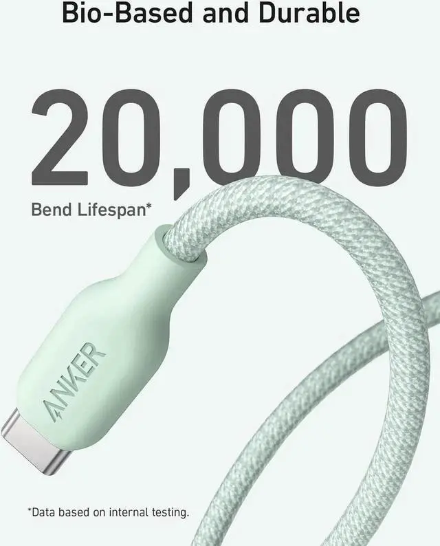 Alt view image 6 of 7 - JAENFONG USB C to Lightning Charging Cable 541 Organic Nylon Charging Cable MFi Certifiedfor iPhone 14/ Plus/Pro Max 13/ Pro 12 11 X XS XR