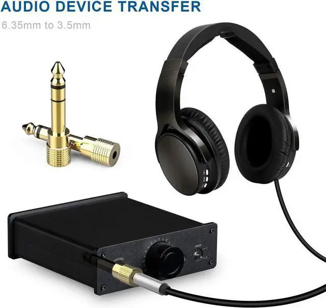 Alt view image 3 of 6 - JAENFONG Headphone Adapter 6.35mm (1/4 Inch) Male to 3.5mm (1/8 Inch) Female and 3.5 mm Male Plug to 6.35 mm Female Jack Audio Stereo TRS Converter Adapters (4 -Pack Gold Plated)