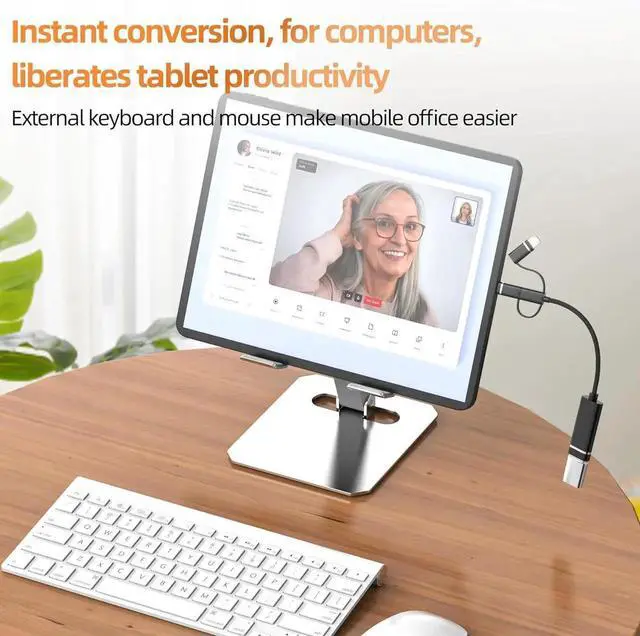 Alt view image 2 of 7 - JAENFONG USB C Lightning USB Male to OTG 3.0 Female Adapter(3 in 1)for Cable for iPhone 16 15 14 Pro max Flash Drive Type C Macbook for iPad Connector Laptop Computer Data Transfer Compatible for