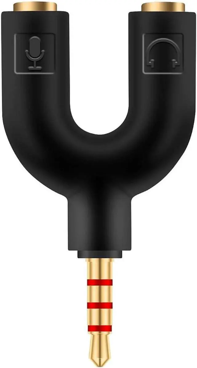 Alt view image 4 of 7 - JAENFONG HIEbee 2 in 1 3.5mm Headphone Splitter Adapter (Microphone + Audio) Female to Male&Male to Female Stereo Jack Y Cable Compatible for PS4 PS5 Nintendo Switch Phone Laptop(3 in 1 Pack)