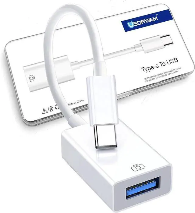 Main image of USB C to USB 3.0 Adapter USB Type C Male to USB Female OTG Cable Adapter Compatible with Camera Card Reader Laptops Tablets Phones Ipad MacBook Galaxy S23/24/25 iPhone 16/15 Full Model