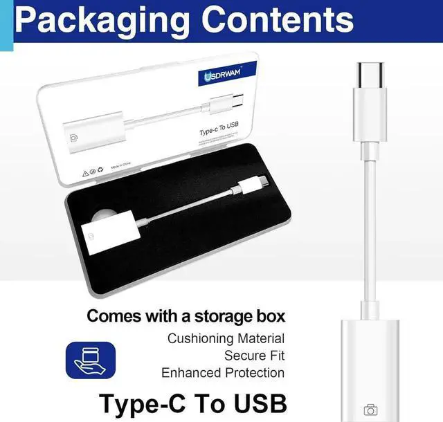 Alt view image 3 of 7 - USB C to USB 3.0 Adapter USB Type C Male to USB Female OTG Cable Adapter Compatible with Camera Card Reader Laptops Tablets Phones Ipad MacBook Galaxy S23/24/25 iPhone 16/15 Full Model