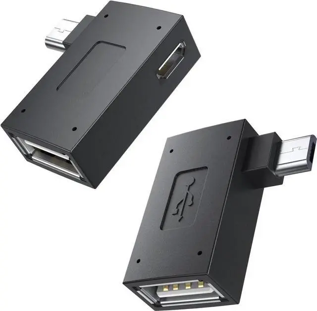 Main image of JAENFONG OTG Cable Adapter for Fire TV Stick 4K Added Memory to fire tv Stick Left and Right Angle Powered Micro USB to USB OTG Adapter for Android Phone Tablet and More Host Devices with Micro USB