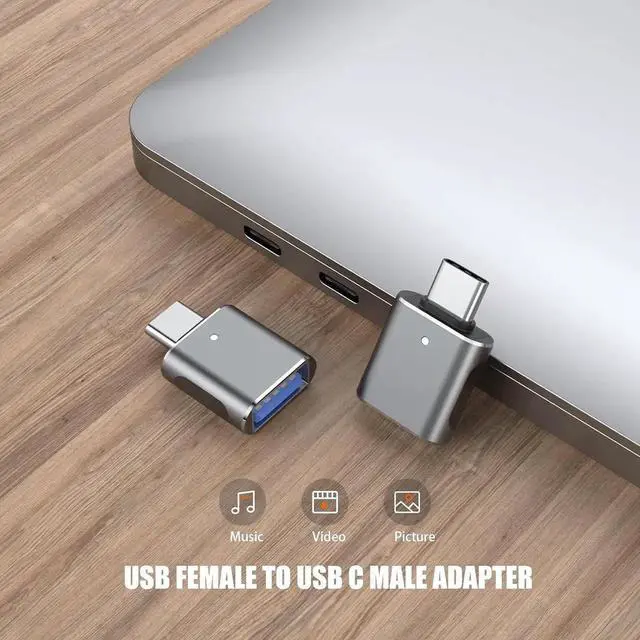 Alt view image 6 of 6 - JAENFONG 5 Pack Typec/USB c to USB Adapter OTG Converter with 5/10 Gbps High Speed Data Transfer USB to USBC Adapter Compatible with iWatch iPhone 16/15 MacBook etc.