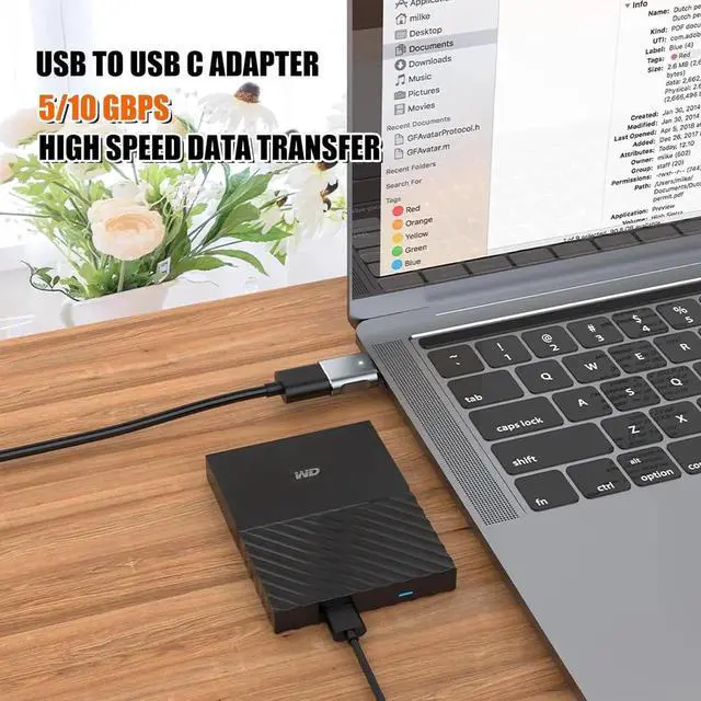Alt view image 4 of 6 - JAENFONG 5 Pack Typec/USB c to USB Adapter OTG Converter with 5/10 Gbps High Speed Data Transfer USB to USBC Adapter Compatible with iWatch iPhone 16/15 MacBook etc.