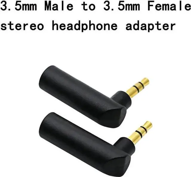 Alt view image 5 of 5 - JAENFONG 3.5mm Angle Male to Female Audio Adapter 90 Degree Right Angle Gold-Plated TRS Stereo Jack Plug AUX Connector Compatible with Headset Tablets MP3 Players Speakers(2 Pack)