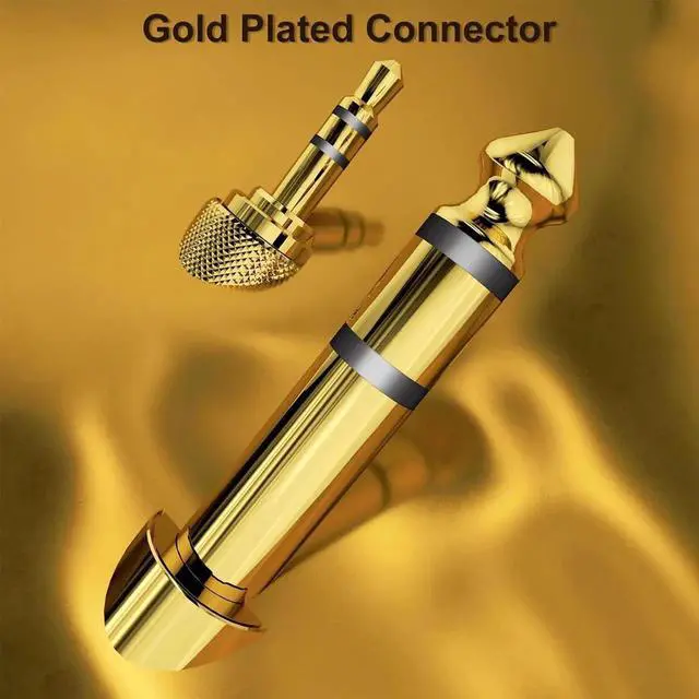 Alt view image 6 of 7 - JAENFONG 3.5mm to 1/4 TRS Adapter Set Audio Converter for Electric Guitar/Keyboard/Mixer/Amp Amplifier/Bass/Headphone/Headset 6.35mm to 1/8 Balanced Jack Connector for Laptop/Tablet/PC