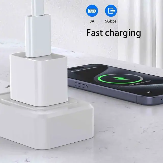 Alt view image 5 of 6 - JAENFONG OTG Adapter4-Pack USB-C Female to USB-A Male Adapter USB to USB C Adapter Compatible with iPhone 16 15 14 13 12 Car MagSafe Watch Mini Wall Plug iPad Galaxy Pixel 7 6 5 CarPlay etc