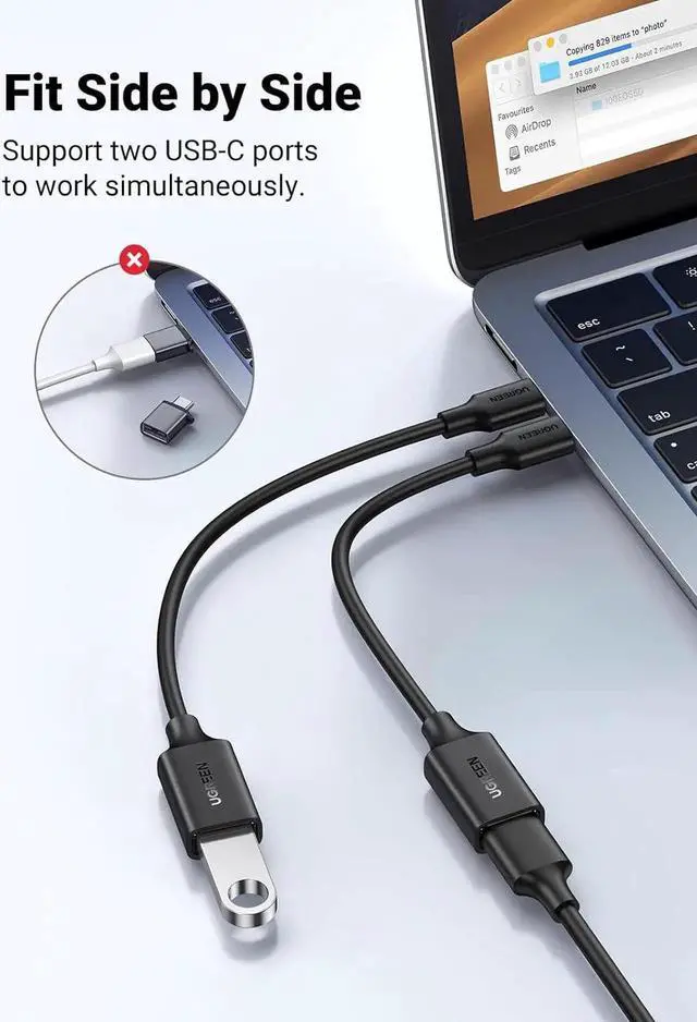 Alt view image 4 of 7 - JAENFONG USB C to USB 3.1 Adapter Type C Male to USB Female OTG Cable Compatible with MacBook Pro 2022 MacBook Air/Mini iPad Mini/Pro 2022 Galaxy S22 Google Pixel