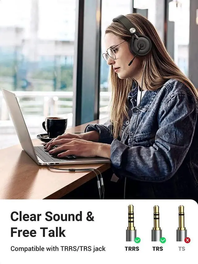 Alt view image 3 of 7 - JAENFONG Headphone Splitter 3.5mm 2 Female to 1 Male Mic and Audio Y Splitter TRRS Headset Adapter Cable Stereo Compatible with Switch 2/PS4/PS5 Steam Deck Xbox PC Laptop Phone Tablet Gaming