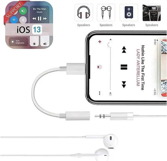 Alt view image 4 of 7 - [ MFi Certified] 2 Pack for iPhone 3.5mm Headphones Adapter Lightning to 3.5 mm Headphone/Earphone Jack Converter Audio Aux Dongle Compatible with iPhone 14 13 12 11 Pro XR XS Max X 8 7.