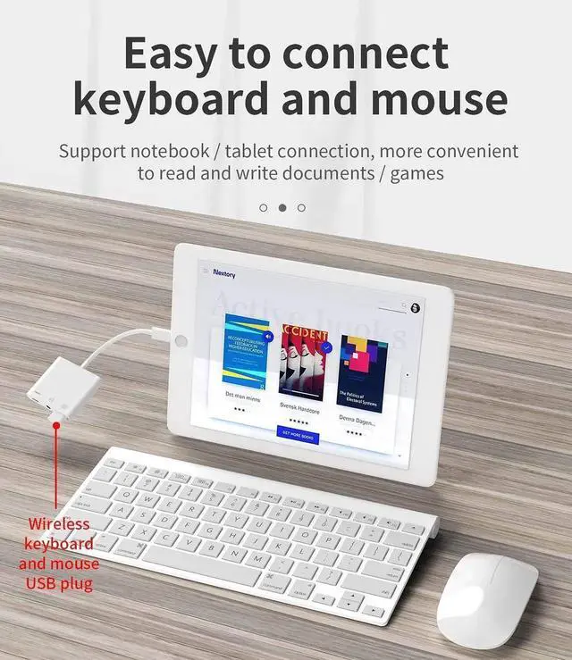 Alt view image 3 of 7 - JAENFONG Compatible for iPhone Headphone Adapter 3.5mm AUX Audio Jack Charger Dongle Earphone Splitter Compatible with Lightning Male to USB Female OTG Power Charging Camera MIDI Connector for ipad