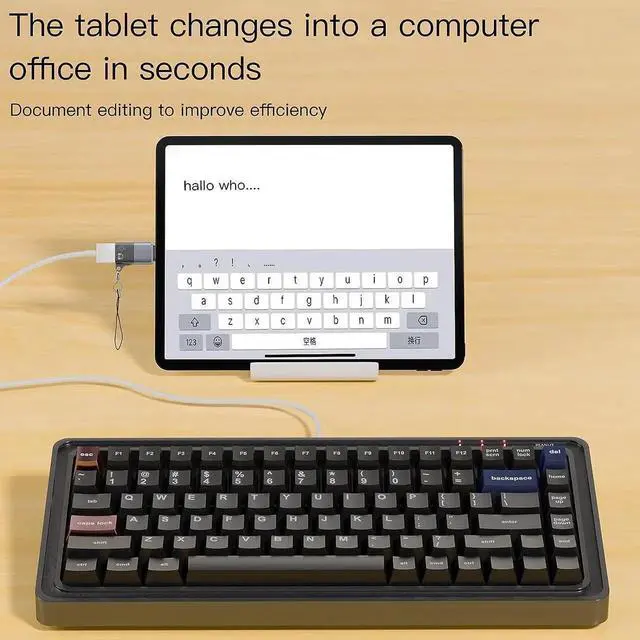 Alt view image 4 of 5 - JAENFONG USB C to Lig-htn-ing Adapter iO-S OTG Adapter (2Pack)Suitable for Connecting Wireless Microphones USB Flash Memory Card Readers mice Keyboards and Other Devices to Mobile Phones and Tablets