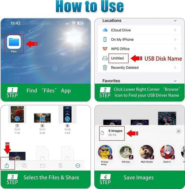 Alt view image 2 of 7 - JAENFONG 4 inch Lightning to USB Female Camera Adapter OTG Cable for iPhone iPad to Connect Card Reader USB Flash Drive MIDI Keyboard Mouse Hubs Plug & Play Dark Gray