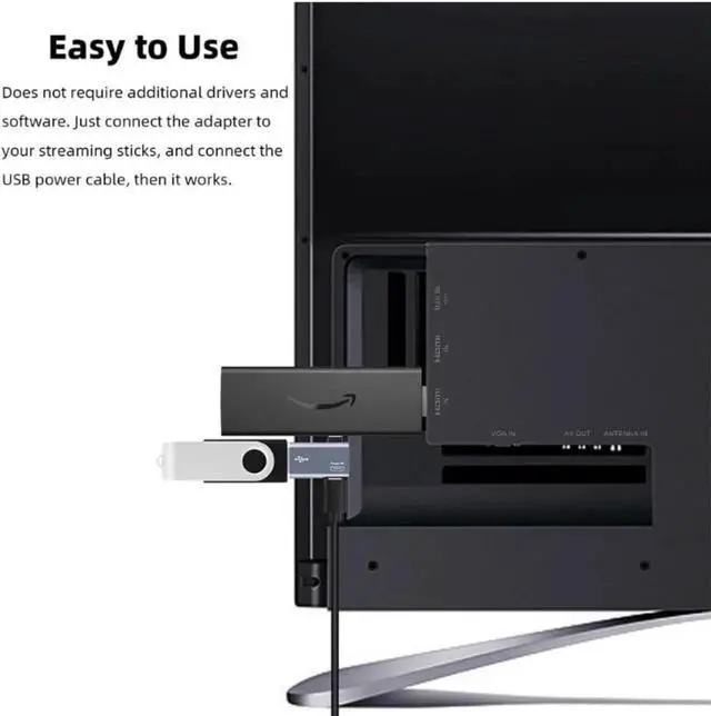 Alt view image 2 of 6 - JAENFONG Powered Right Angle USB 2.0 Micro Male to USB Female Host OTG Adapter for FirestickPS ClassicSNES Mini NES/SNES Classic Chromecast and More Smartphone or Tablet (2 Pack)