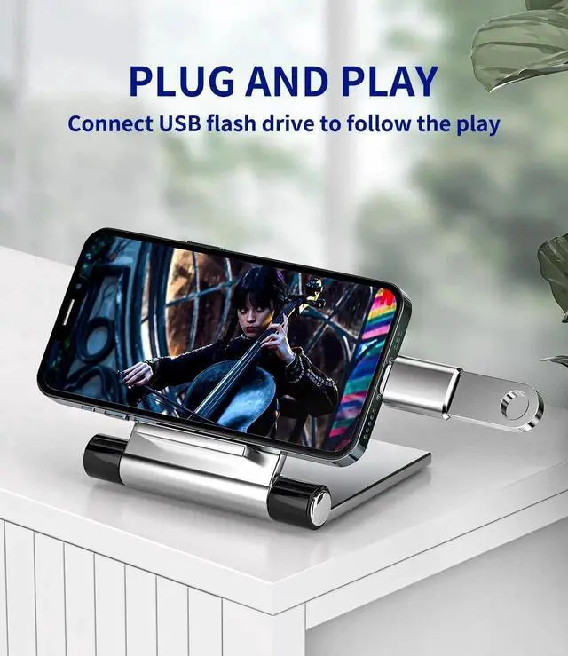 Alt view image 7 of 7 - iPhone OTG Adapter Lightning Male to USB Female Dongle Converter(3Pack)for 14 13 12 11 Pro Max Xr X Xs Se 7 8Plus iPad Air Camera Card Reader USB Flash Drive Mouse Keyboard Hub MIDI U Disk Piano