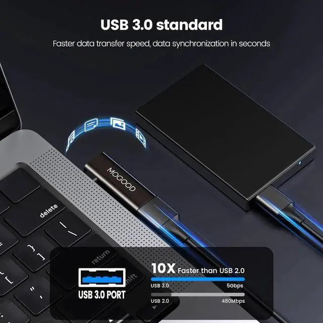 Alt view image 2 of 6 - JAENFONG USB C OTG Adapter USB C Splitter with 100W PD Charging USB3.0 to USB c Adapter Type C Splitter Power and Data Supported for Galaxy S24 Quest 3 Google Chromecast 3D Printer Octo4a Pi-KVM