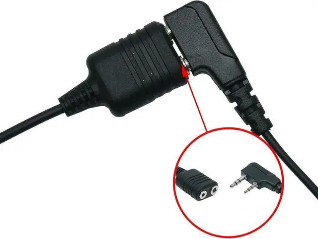 Alt view image 2 of 5 - JAENFONG Xpr 3500e Audio Adapter Cable to 2 Pin K Plug Converter for Motorola Radios XPR3500 XPR3000 XPR3300 XPR3300e XPR3500e Walkie Talkie