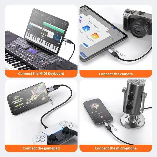 Alt view image 6 of 7 - Mcdodo USB to Lightning OTG Adapter USB Female to Lightning Male Converter Support Camera Card Reader Mouse Keyboard Hubs Piano Converter Connect U Disk Compatible iPhone 14 13 12 11 iPad Air Pro Mini