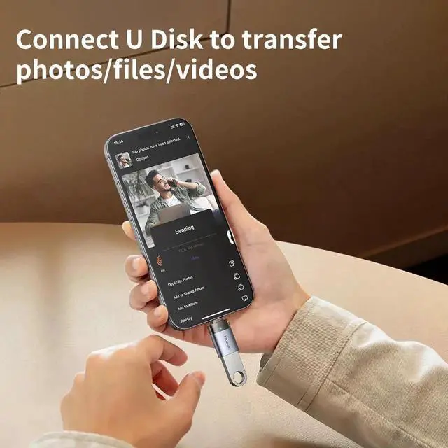 Alt view image 5 of 7 - Mcdodo USB to Lightning OTG Adapter USB Female to Lightning Male Converter Support Camera Card Reader Mouse Keyboard Hubs Piano Converter Connect U Disk Compatible iPhone 14 13 12 11 iPad Air Pro Mini