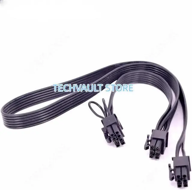 Alt view image 3 of 4 - JAENFONG PCIe 6Pin to 6Pin+8Pin(6+2Pin) GPU Power Cable 60CM 18AWG  Compatible with CoolerMaster V850 V1000 V1300 PLATINUM Full-Modular PSUs