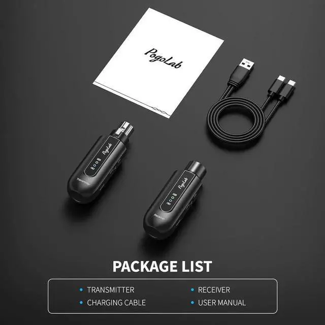 Alt view image 6 of 7 - JAENFONG Wireless Microphone Transmitter Receiver 2.4Ghz XLR System Rechargeable Adapter for Audio Mixer Dynamic Mic 48V Phantom Power for Condenser Mic