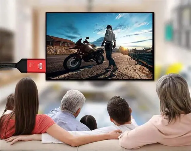 Alt view image 6 of 6 - JAENFONG 3 in 1 2M Type-C to Hd MHL Cable Audio Video Cable Micro USB Projection for iPhone Android to TV/Projector HDTV