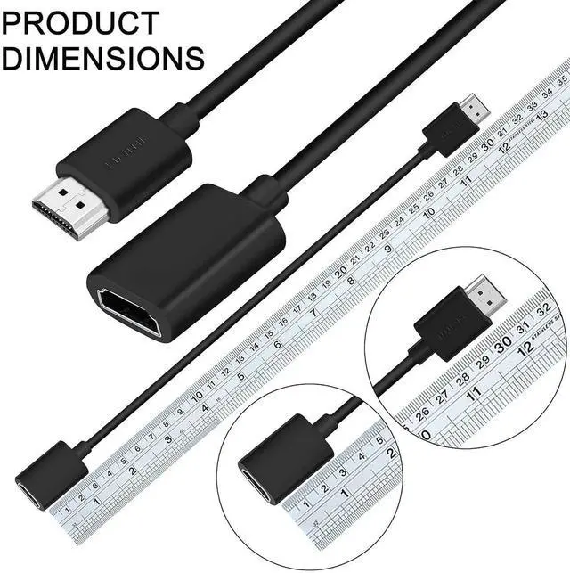 Main image of JAENFONG 4 Pack 19 Pin Male to Female HDMI Extension Cable Support 4K 1080P HDMI Extender Adapter Compatible for TV Stick DVD HDTV LCD HD TV (1FT Black)