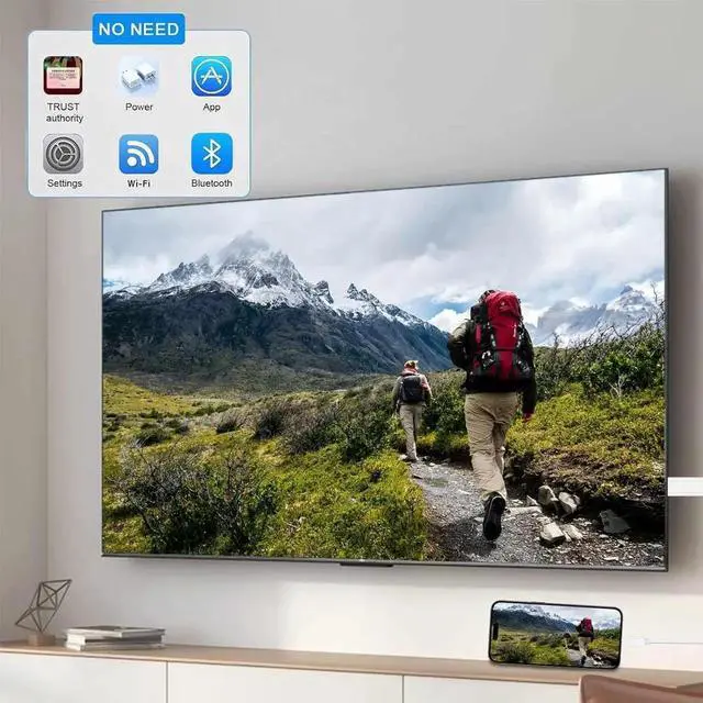 Alt view image 2 of 7 - Lightning to HDMI Cable for iPhone to TV 1080P HD White Braided Video Sync Screen Connector Compatible with iPhone 14 13 12 11 Pro Max XS XR iPad to HDTV Projector Monitor Plug Play Digital AV