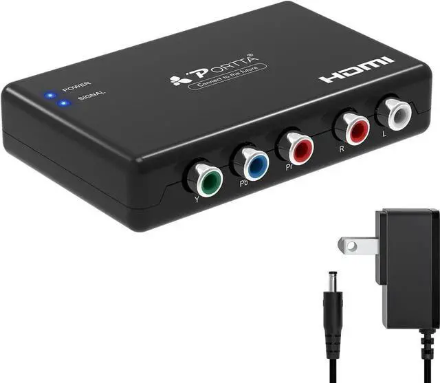 Alt view image 6 of 6 - JAENFONG Component to HDMI Converter YPbPr RGB + R/L Audio to HDMI v1.3 Converter Adapter Support 1080P 2 Channel LPCM for HDTV PS2 PS3 HDVD Player Wii Xbox