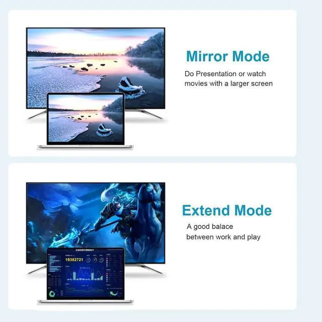 Alt view image 6 of 7 - JAENFONG VGA Extension Cable VGA Cable Male to Female 6 Feet 15 Pin (Not 9 Pin) SVGA Male to Female HD15 Monitor Video Adapter Cable Support 1080P Full HD for Laptop PC Projector HDTV Display