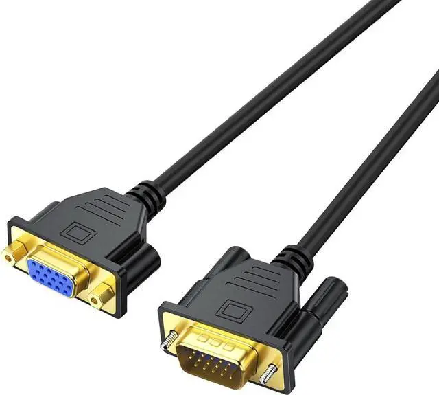Main image of JAENFONG VGA Extension Cable VGA Cable Male to Female 6 Feet 15 Pin (Not 9 Pin) SVGA Male to Female HD15 Monitor Video Adapter Cable Support 1080P Full HD for Laptop PC Projector HDTV Display