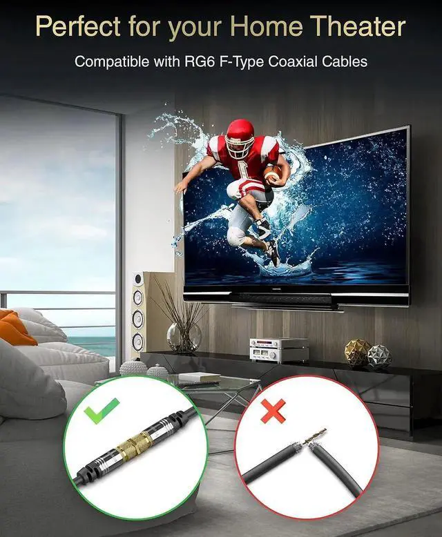 Alt view image 3 of 7 - JAENFONG Coaxial Coupler (5 Pack) - Cable Connectors for Coaxial Cable Extension F81 Extension Adapter - Works with HDTV Antenna Cable Modem Coaxial Splitter CATV