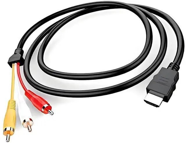 Main image of JAENFONG HDMI Cable 5ft/1.5m 1080P HDMI Male to 3 Video Audio AV Cable Connector Adapter Transmitter for VCD DVD TV HDTV