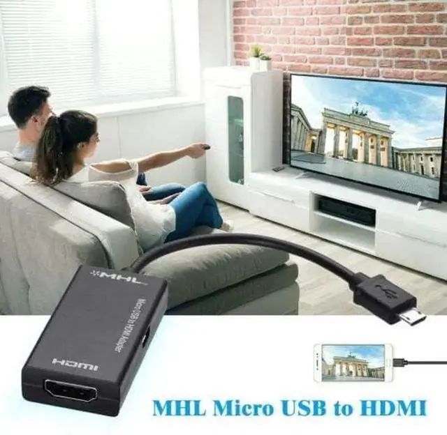 Alt view image 4 of 5 - JAENFONG MHL Micro USB to HDMI 1080P MHL HDTV Cable Micro USB 2.0 to HDMI Adapter for Android Phone Supports Video USA