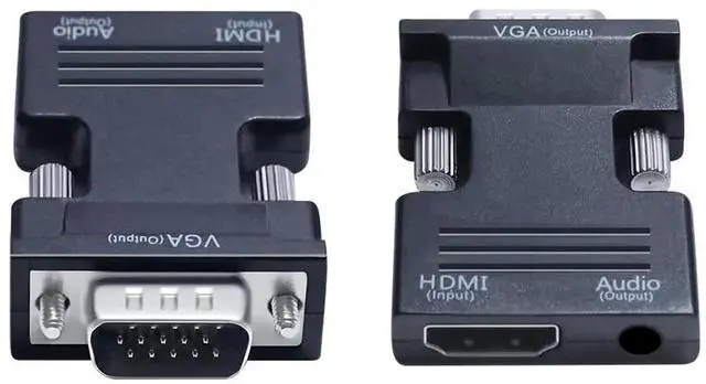 Alt view image 5 of 7 - JAENFONG HDMI to VGA Adapter with 3.5mm Audio Port (PC HDMI Source Output to VGA TV) for Old Computer Monitor Laptop Projector 1080P Video (Female HDMI in Male VGA Out adaptador)
