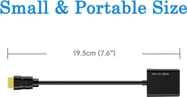 Alt view image 7 of 7 - JAENFONG HDMI to VGA Adapter 2 Pack HDMI to VGA Converter Gold-Plated Male to Female Duplicate Extend Screen for Computer Desktop Monitor Projector HDTV Chromebook