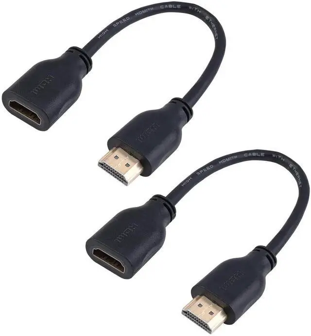 Main image of JAENFONG HDMI Extender Cable Male to Female Adapter Short HDMI Extension Cable Support 4K 3D Compatible with TV Stick PS5 Laptop PC Nintendo Switch Blu Ray Player Google Chromecast HDTV 2-Pack