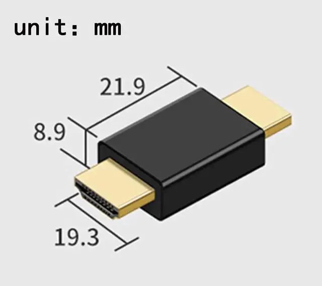 Alt view image 5 of 6 - JAENFONG HDMI Adapter HDMI Male to Male Coupler Extender Connector for HDTV 1080P HDMI Cable Extension Converter (2 Pack)